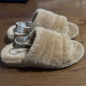 UGG Tan Fluff Yeah sling back  Slides